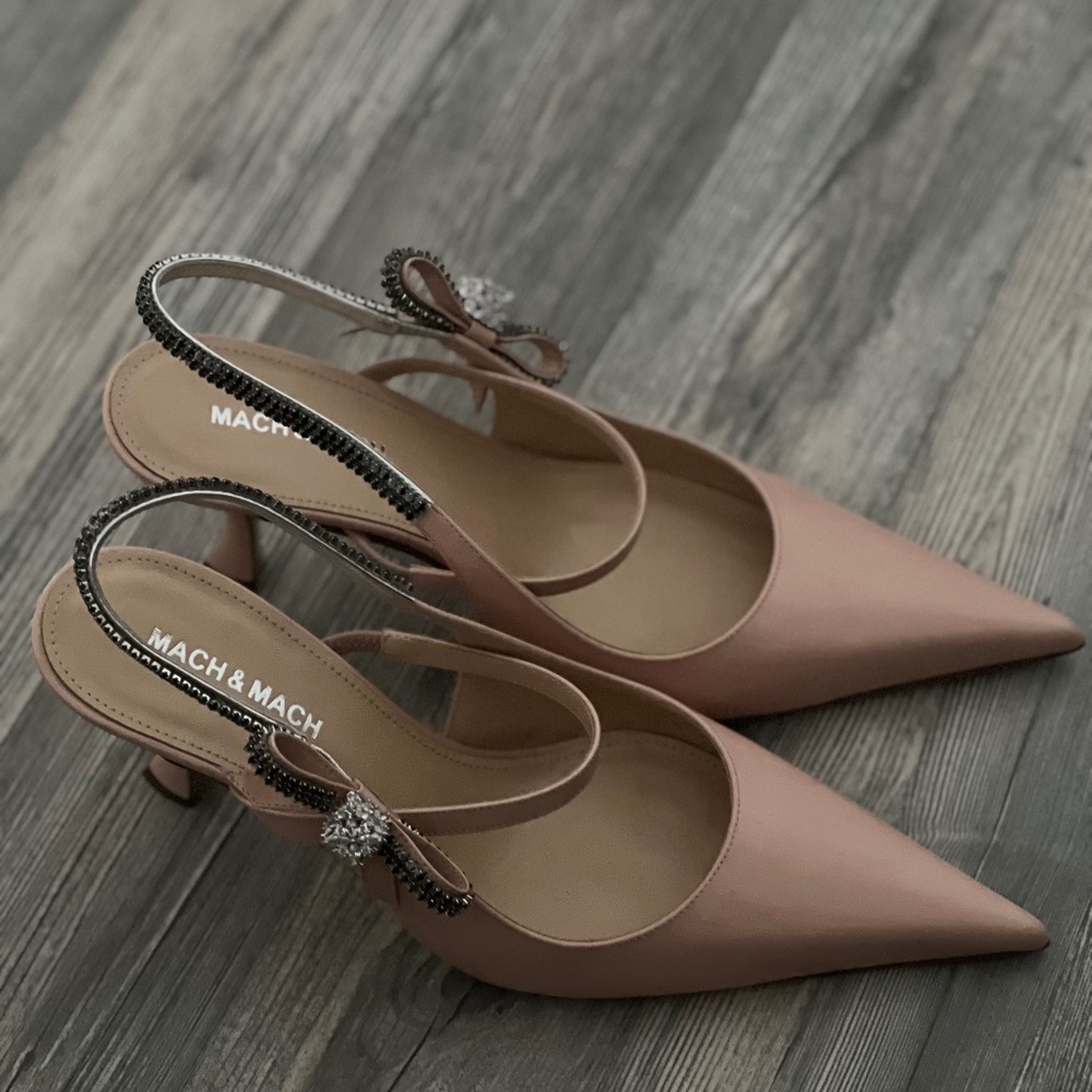 Mach & Mach Escarpins-sandales Cube en cuir verni